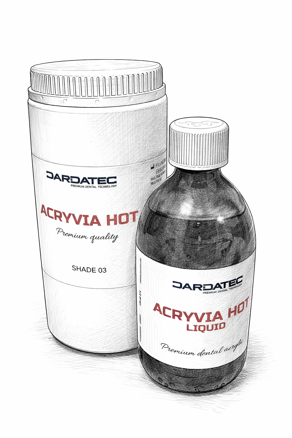 Acryvia Hot hot cure acrylic material
